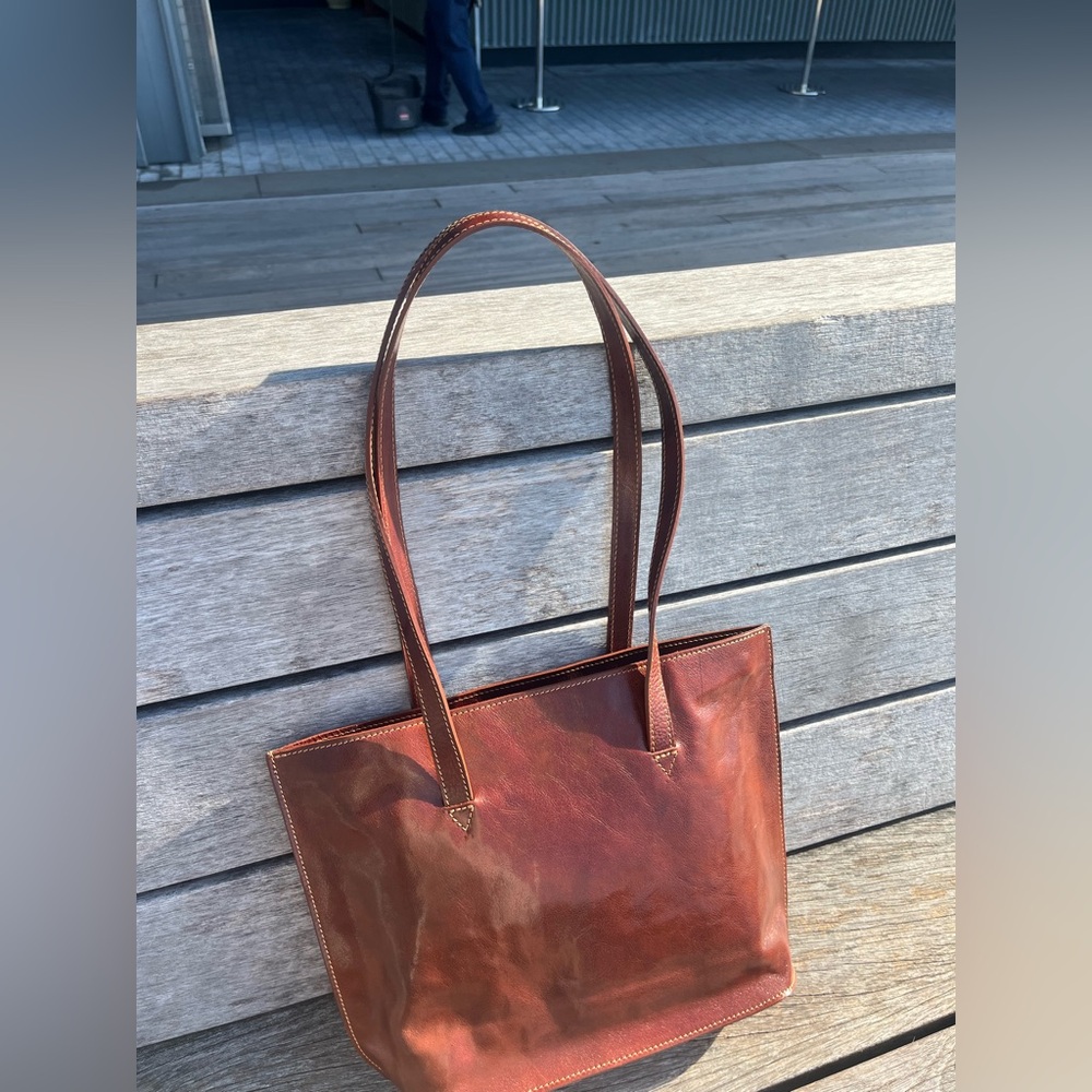 Italian Brown Leather Tote Bag